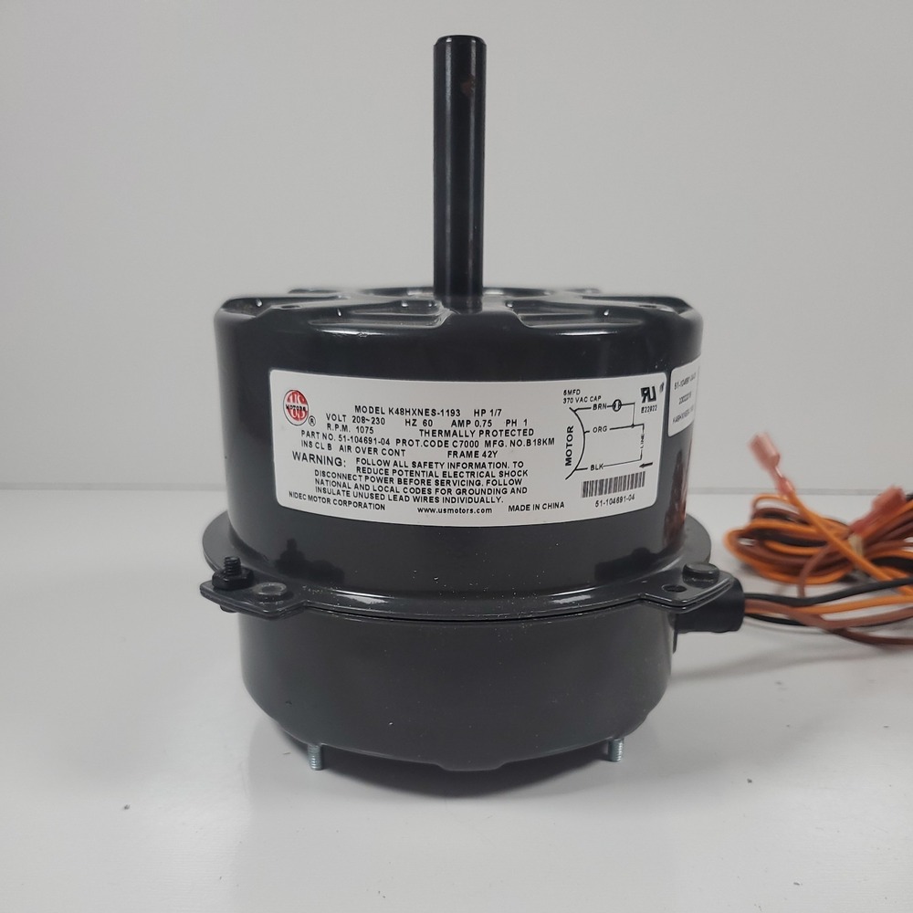 Rheem 51-104691-04 Fan Motor K48HXNES-1193 1/7 HP 1075 RPM 208-230V #B1-86